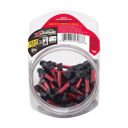 Blu-Mol Xtreme Blu-Mol Xtreme Slotted 2 in. L Screwdriver Bit S2 Tool Steel 1 pc E0217088